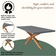 Outdoor 7 Piece Teak Patio Furniture Set with a Table and 6 Chairs