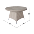 Outdoor 7 Piece Wicker Patio Furniture Set with a Round Table and 6 Chairs