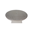 Outdoor 7 Piece Wicker Patio Furniture Set with a Round Table and 6 Chairs