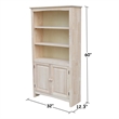 International Concepts Solid Wood Shaker Bookcase - 60