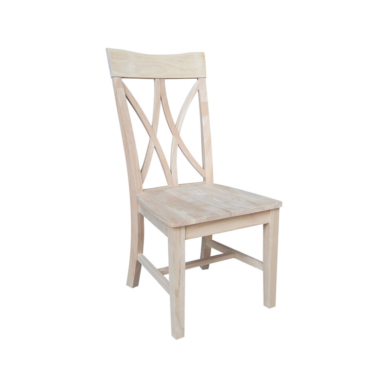 International Concepts Set of Two Avalon Dining Chairs - Unfinished