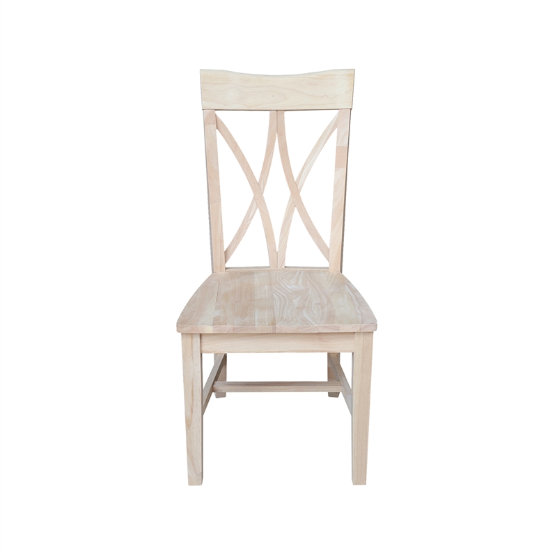 International Concepts Set of Two Avalon Dining Chairs - Unfinished