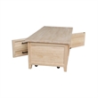 International Concepts Sanibel Solid Wood Coffee Table with Casters