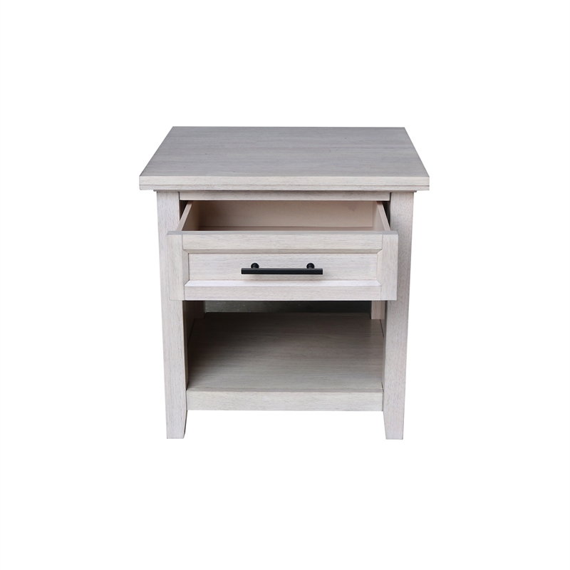 International Concepts Sanibel Solid Wood End Table in Macchiato