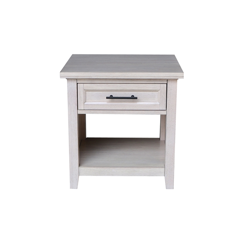 International Concepts Sanibel Solid Wood End Table in Macchiato