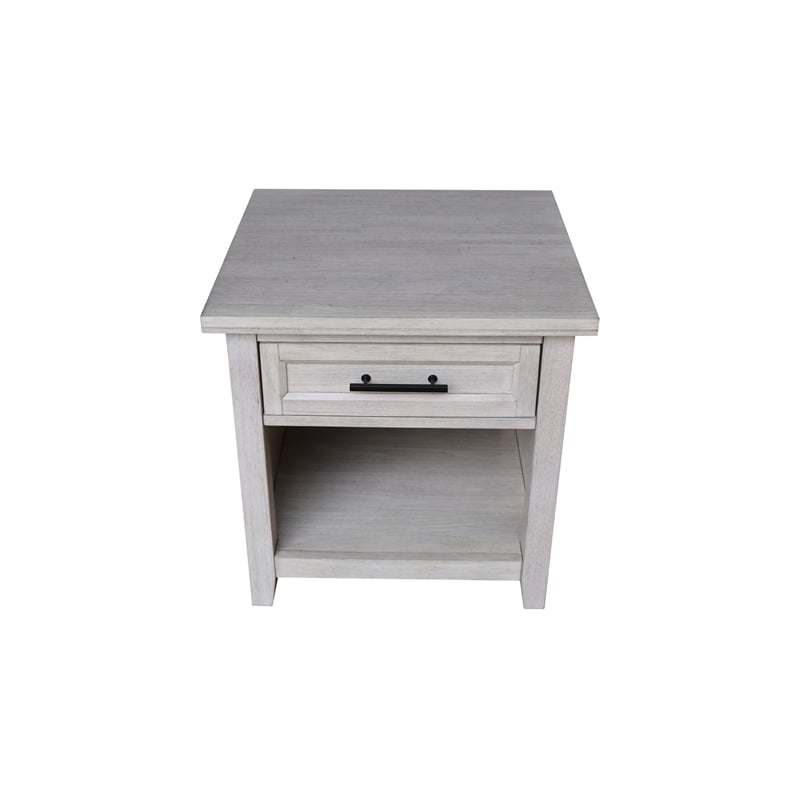International Concepts Sanibel Solid Wood End Table in Macchiato