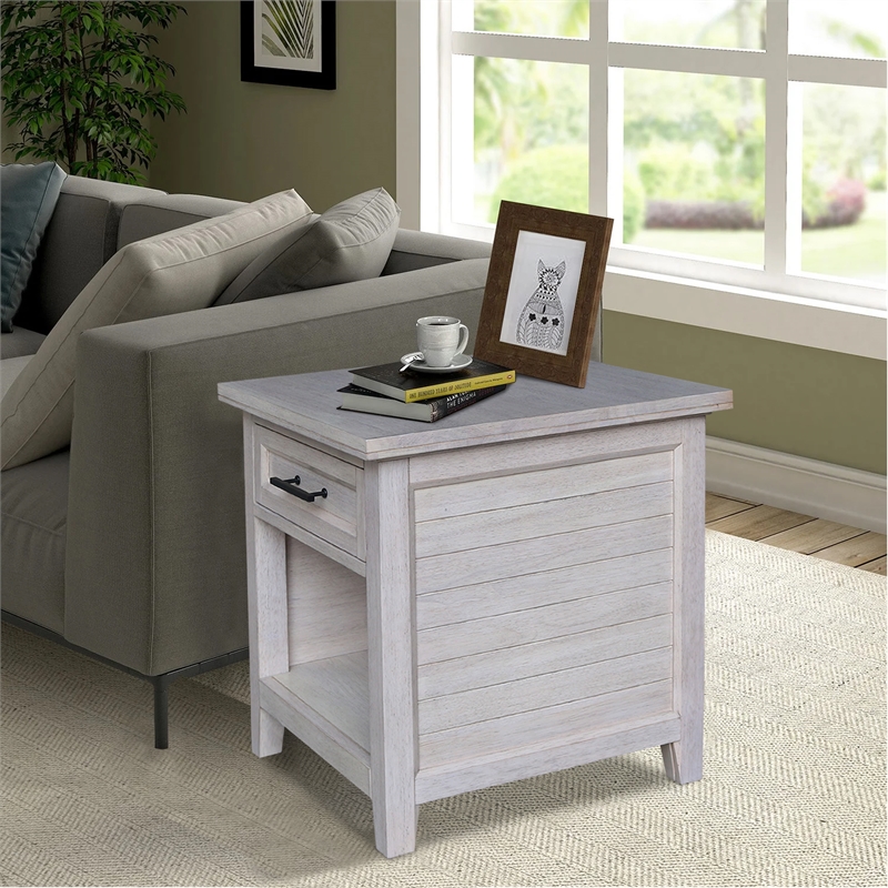 International Concepts Sanibel Solid Wood End Table in Macchiato