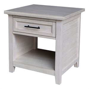 International Concepts Sanibel Solid Wood End Table in Macchiato