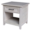 International Concepts Sanibel Solid Wood End Table in Macchiato