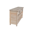 International Concepts Sanibel Solid Wood Sofa Table in Unfinished