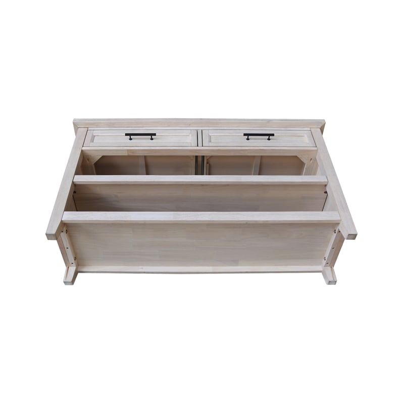 International Concepts Sanibel Solid Wood Sofa Table in Macchiato