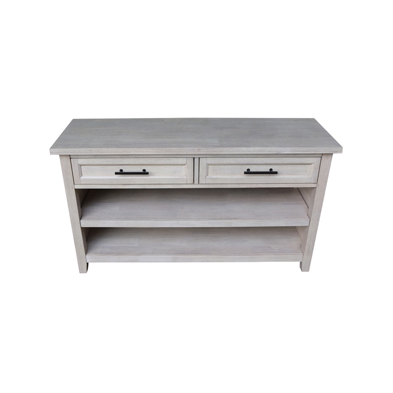 International Concepts Sanibel Solid Wood Sofa Table in Macchiato