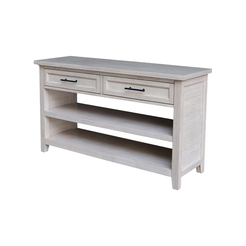 International Concepts Sanibel Solid Wood Sofa Table in Macchiato