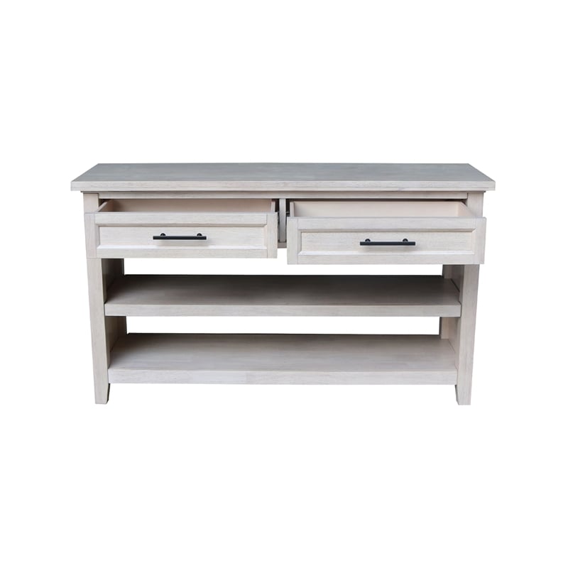 International Concepts Sanibel Solid Wood Sofa Table in Macchiato