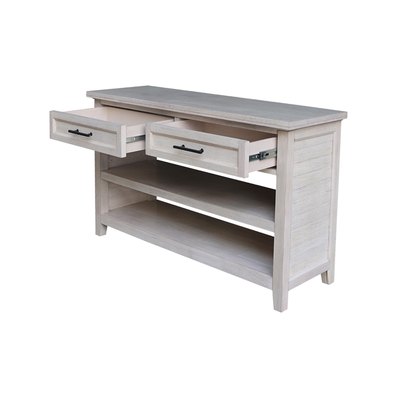 International Concepts Sanibel Solid Wood Sofa Table in Macchiato