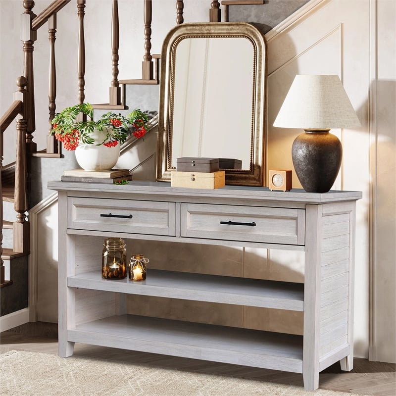 International Concepts Sanibel Solid Wood Sofa Table in Macchiato