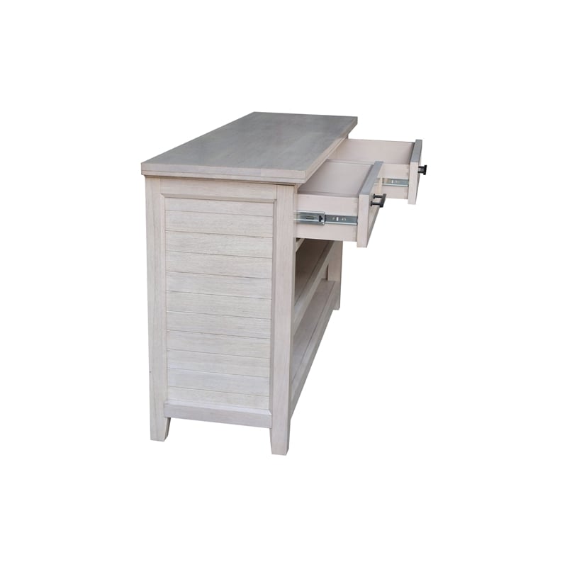 International Concepts Sanibel Solid Wood Sofa Table in Macchiato