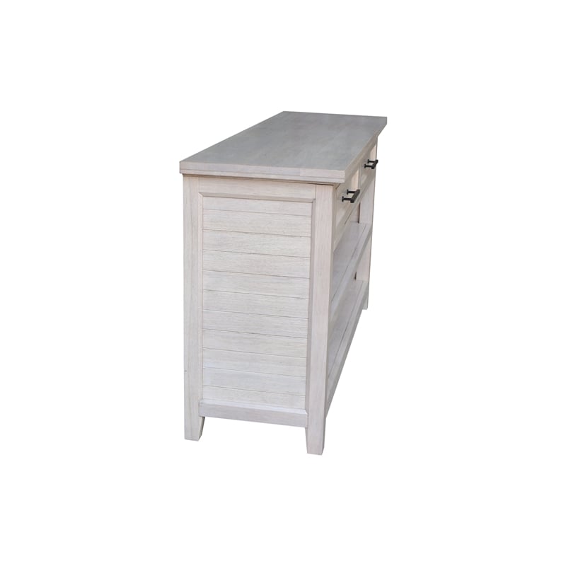 International Concepts Sanibel Solid Wood Sofa Table in Macchiato