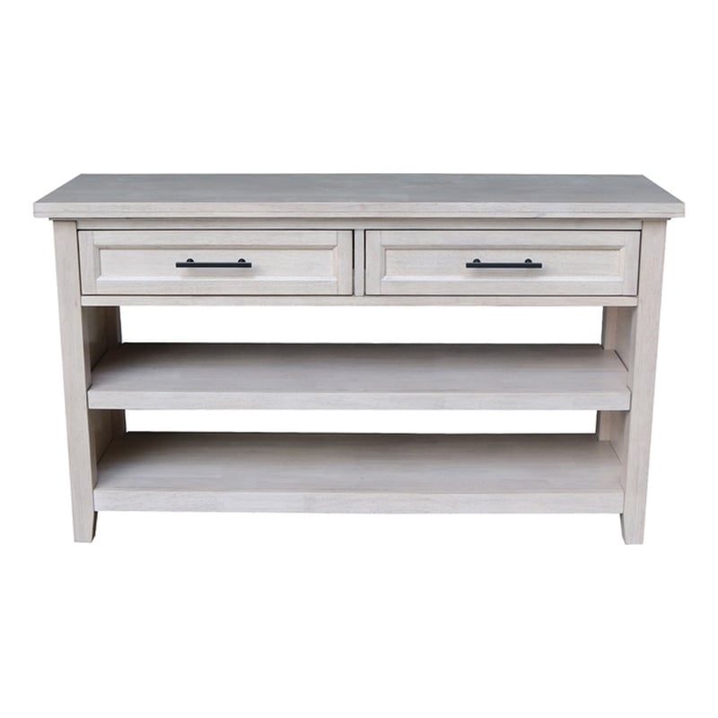 International Concepts Sanibel Solid Wood Sofa Table in Macchiato
