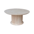 International Concepts Haven Solid Wood Round Coffee Table in Unfinished