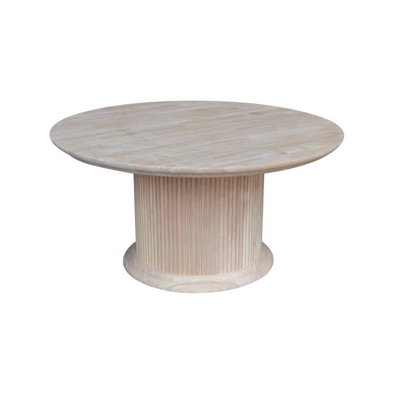 International Concepts Haven Solid Wood Round Coffee Table in Unfinished