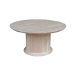 International Concepts Haven Solid Wood Round Coffee Table in Unfinished