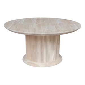 International Concepts Haven Solid Wood Round Coffee Table in Unfinished