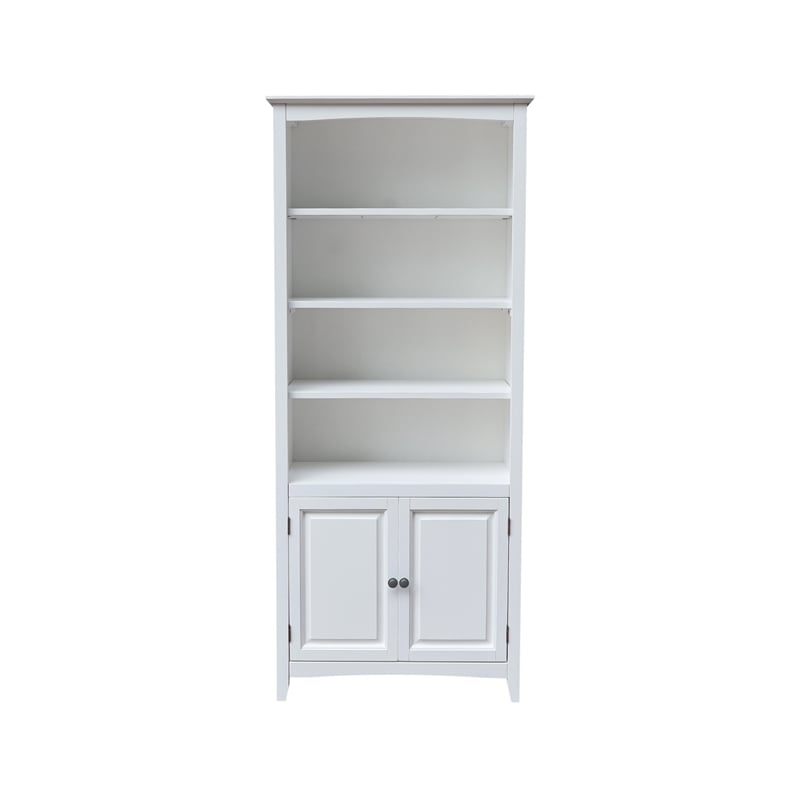 International Concepts Solid Wood Tall Shaker Bookcase - 72