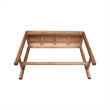 Solid Wood Outdoor Counter Height Rectangular Dining Table With Oil Finish