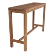 Solid Wood Outdoor Counter Height Rectangular Dining Table With Oil Finish