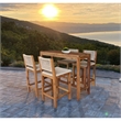 Outdoor 5-Piece Set - Solid Wood Table With 4 RTA Stools With Oil Finish