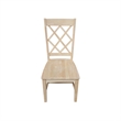 International Concepts Set of Two Solid Wood Dining Chairs - Unfinished