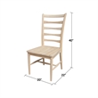 International Concepts Set of Two Solid Wood Haven Dining Chairs - Unfinished