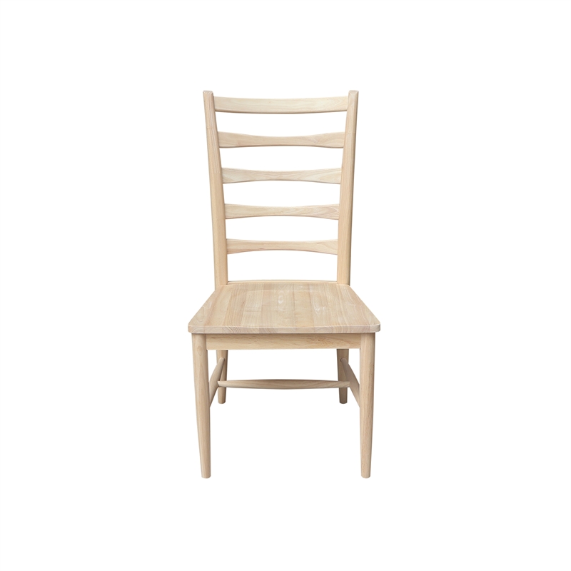 International Concepts Set of Two Solid Wood Haven Dining Chairs - Unfinished