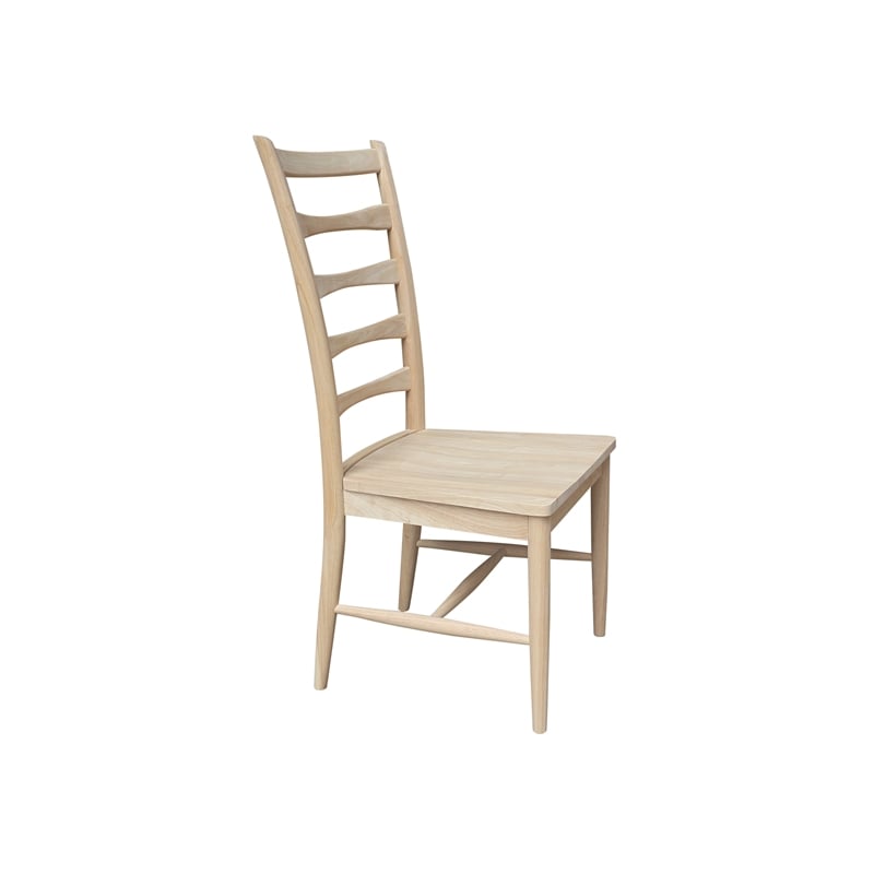International Concepts Set of Two Solid Wood Haven Dining Chairs - Unfinished
