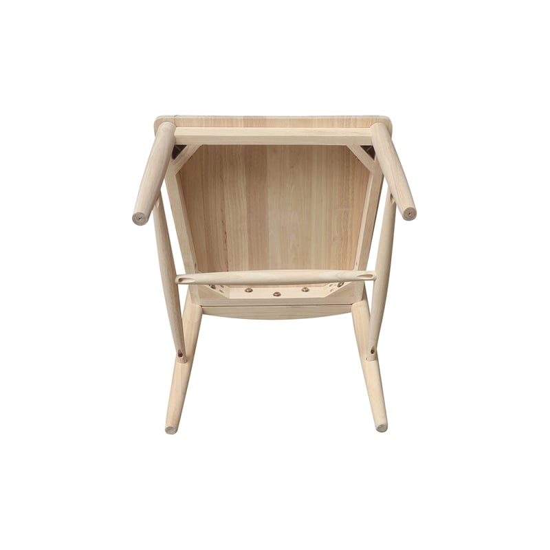 International Concepts Set of Two Solid Wood Haven Dining Chairs - Unfinished