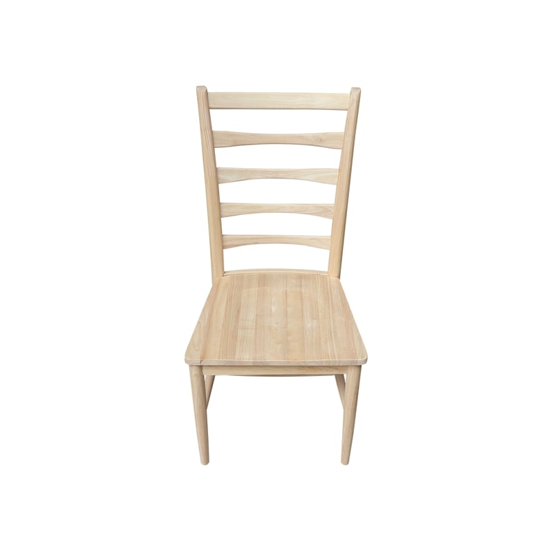International Concepts Set of Two Solid Wood Haven Dining Chairs - Unfinished