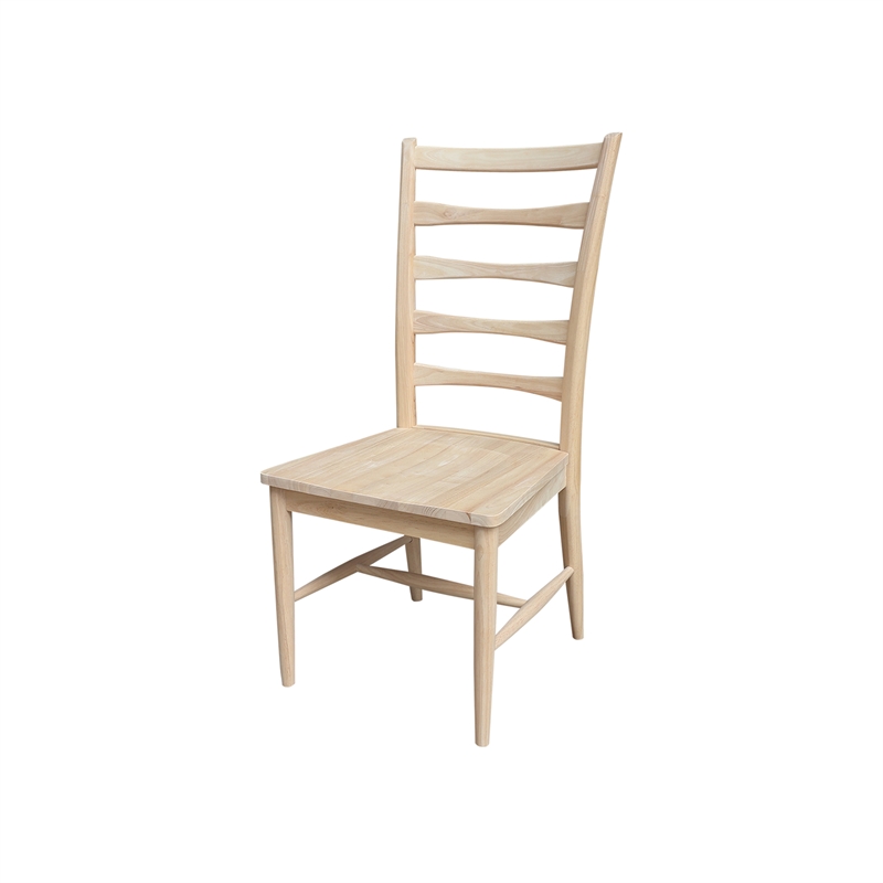International Concepts Set of Two Solid Wood Haven Dining Chairs - Unfinished