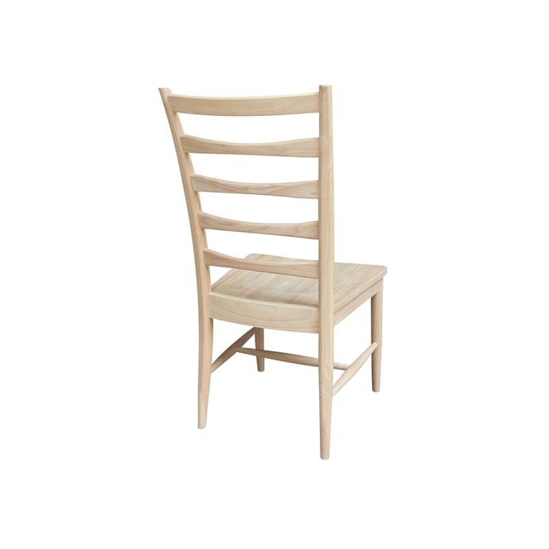 International Concepts Set of Two Solid Wood Haven Dining Chairs - Unfinished