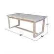 International Concepts Live Edge Solid Wood Coffee Table - Unfinished