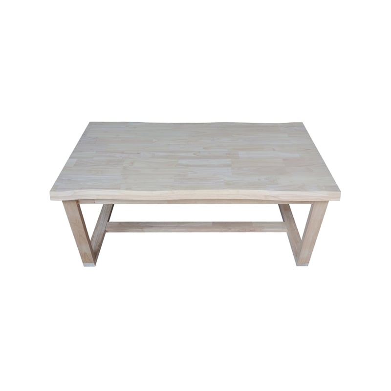International Concepts Live Edge Solid Wood Coffee Table - Unfinished