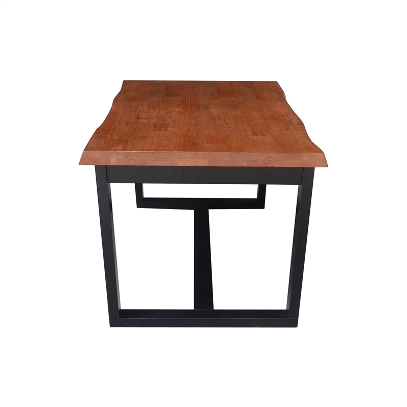 International Concepts Live Edge Solid Wood Coffee Table - Bourbon Oak/Black