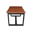 International Concepts Live Edge Solid Wood Coffee Table - Bourbon Oak/Black