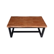 International Concepts Live Edge Solid Wood Coffee Table - Bourbon Oak/Black