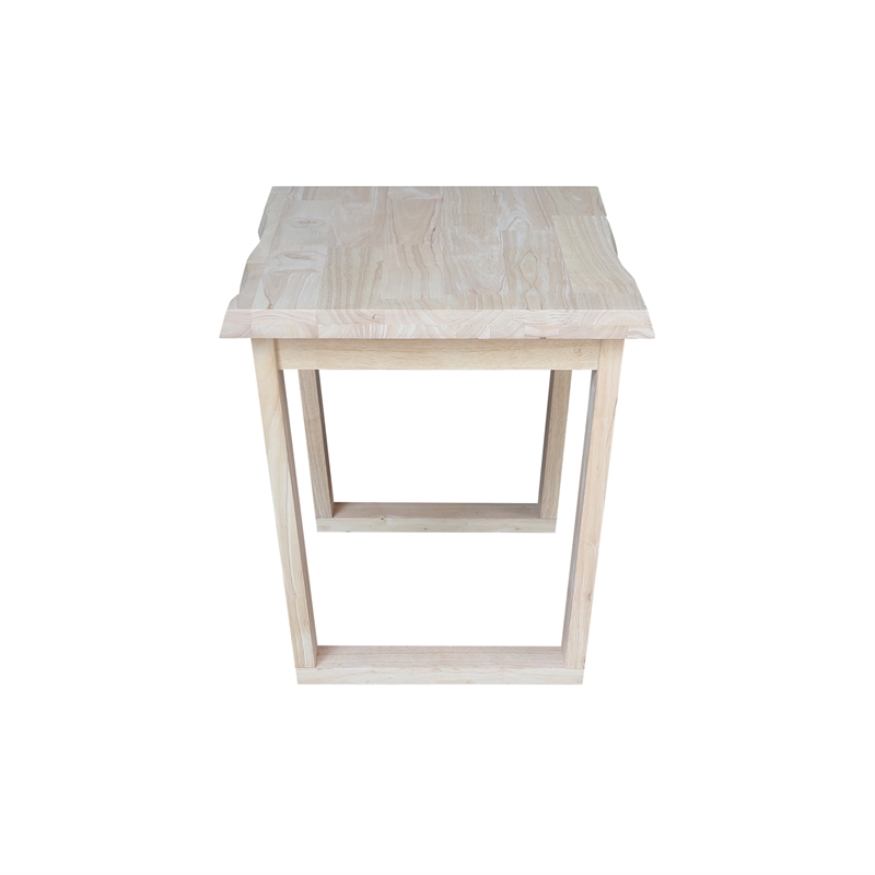 International Concepts Live Edge Solid Wood End Table - Unfinished