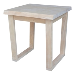 International Concepts Live Edge Solid Wood End Table - Unfinished