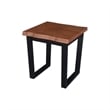 International Concepts Live Edge Solid Wood End Table - Bourbon Oak/Black