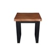 International Concepts Live Edge Solid Wood End Table - Bourbon Oak/Black
