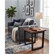 International Concepts Live Edge Solid Wood End Table - Bourbon Oak/Black