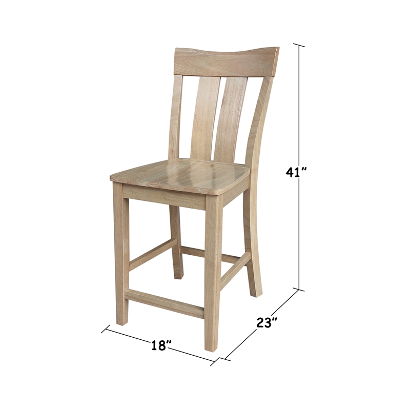 IC Solid Wood Ava Counter Height Stool - 24
